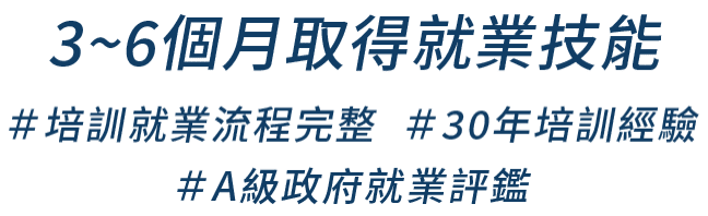 3-6個月取得就業技能