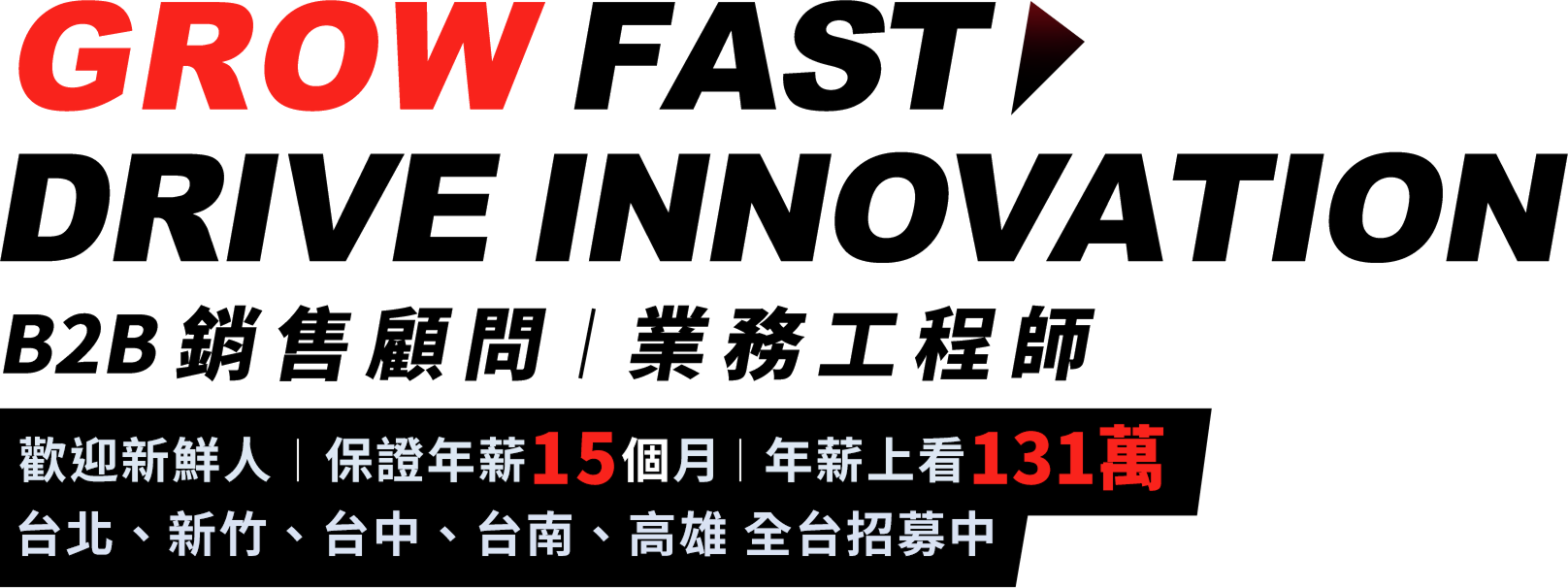 GROW FAST DRIVE INNOVATION